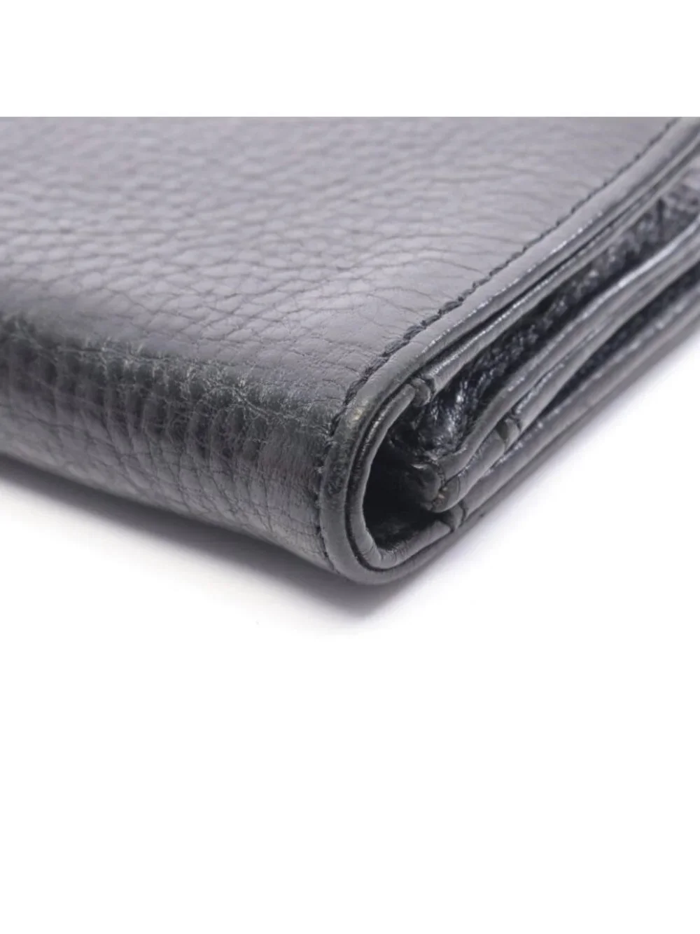 Chrome Hearts Card Case Scroll Label 3 Pocket Leather